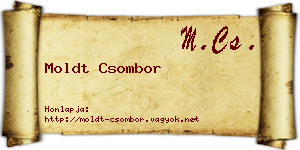 Moldt Csombor névjegykártya